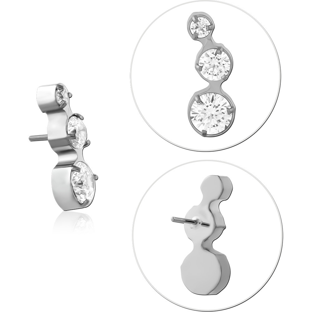 TITANIUM JEWELLED THREADLESS TOPS ATTACHMENT