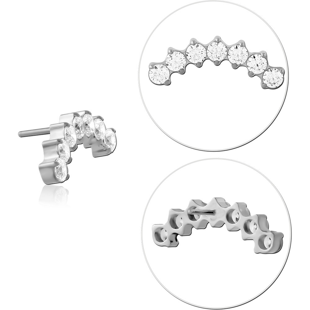 TITANIUM JEWELLED THREADLESS TOPS ATTACHMENT