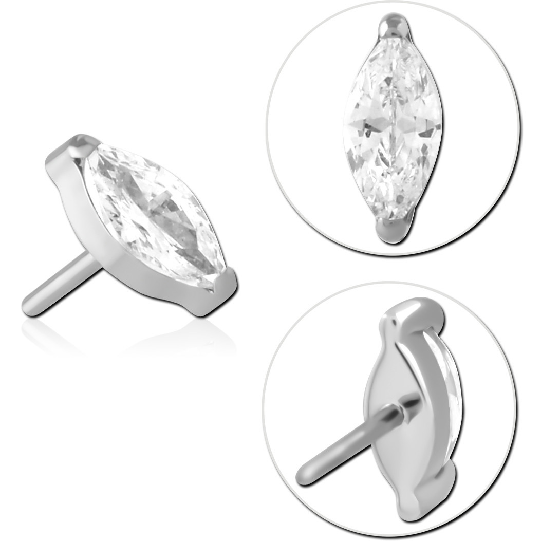 TITANIUM JEWELLED THREADLESS TOPS ATTACHMENT SIZE 2.5X4.5MM