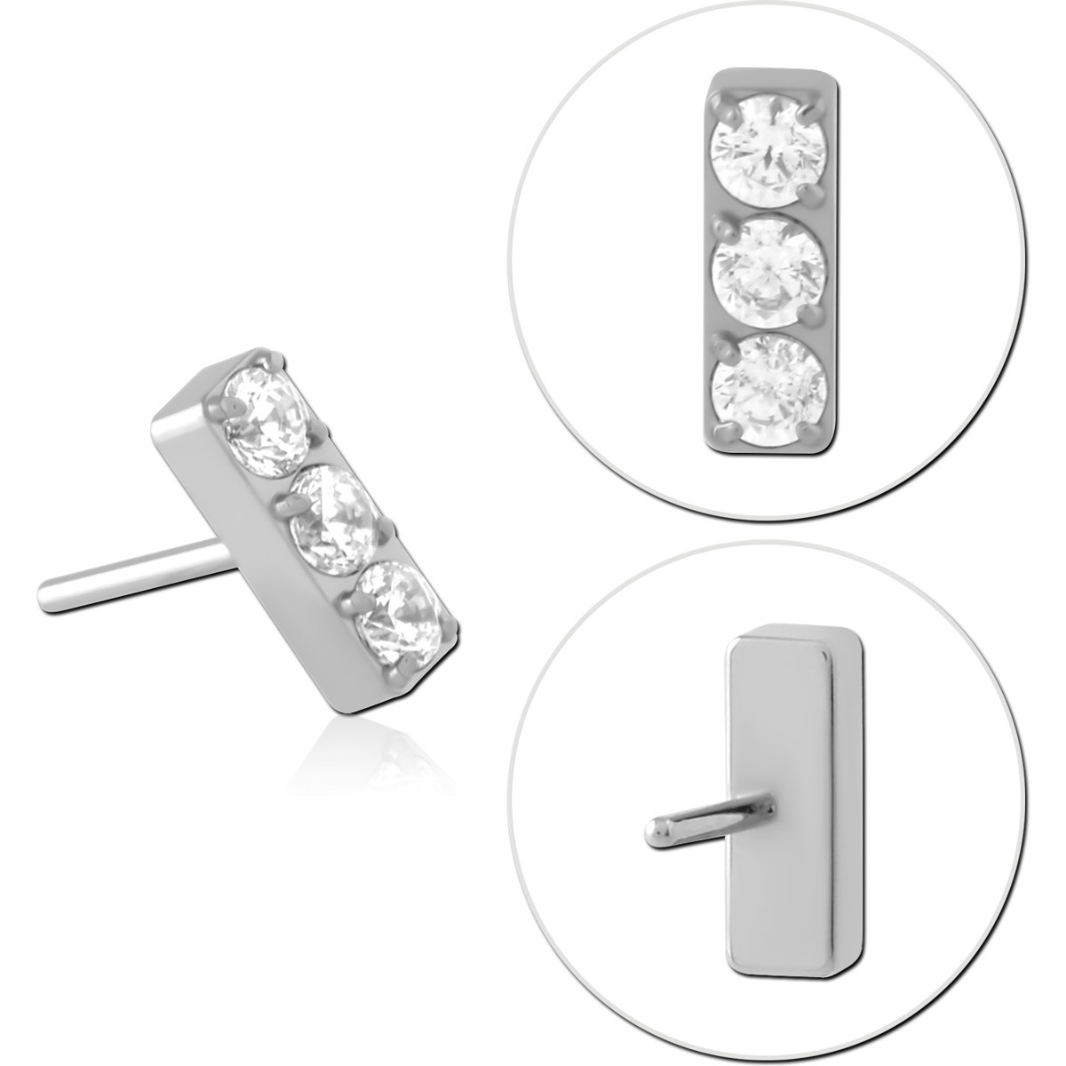 TITANIUM JEWELLED THREADLESS TOPS ATTACHMENT SIZE 2X5MM