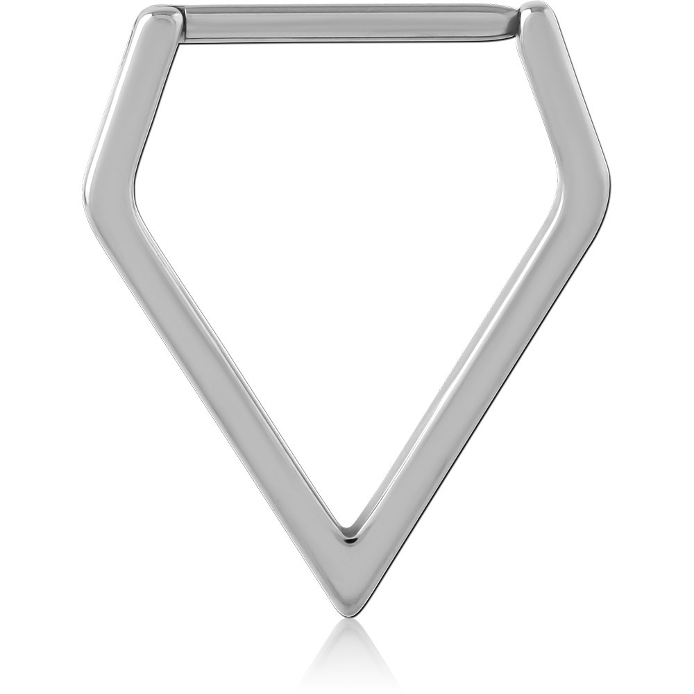 TITANIUM DIAMOND SHAPE SEPTUM RING