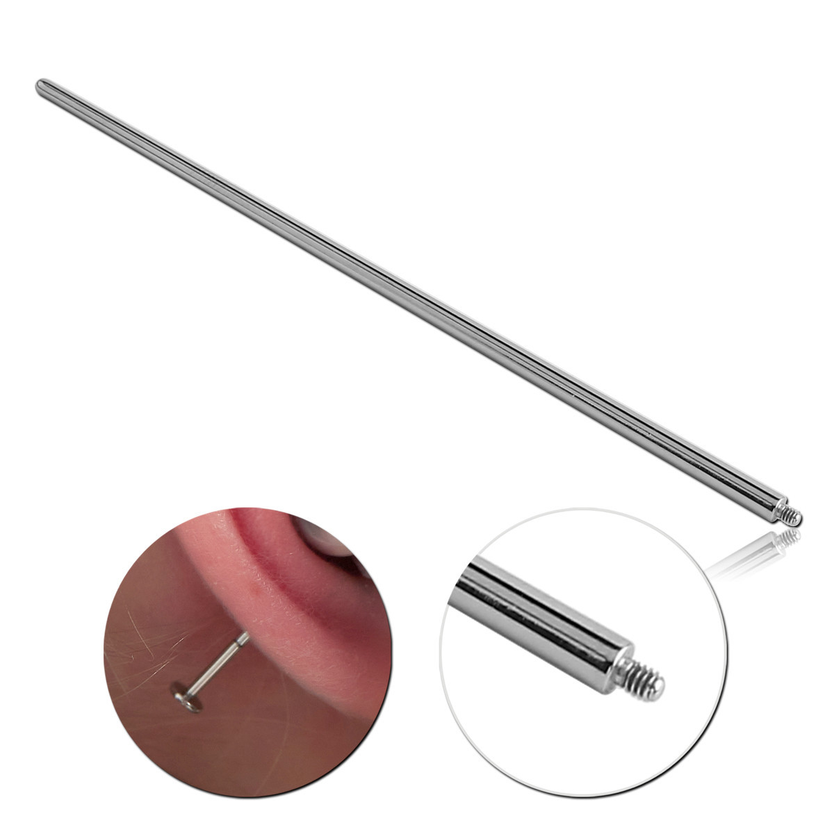 TITANIUM TAPER INSERTION PIN FOR INTERNAL JEWELRY (20MM LONG)