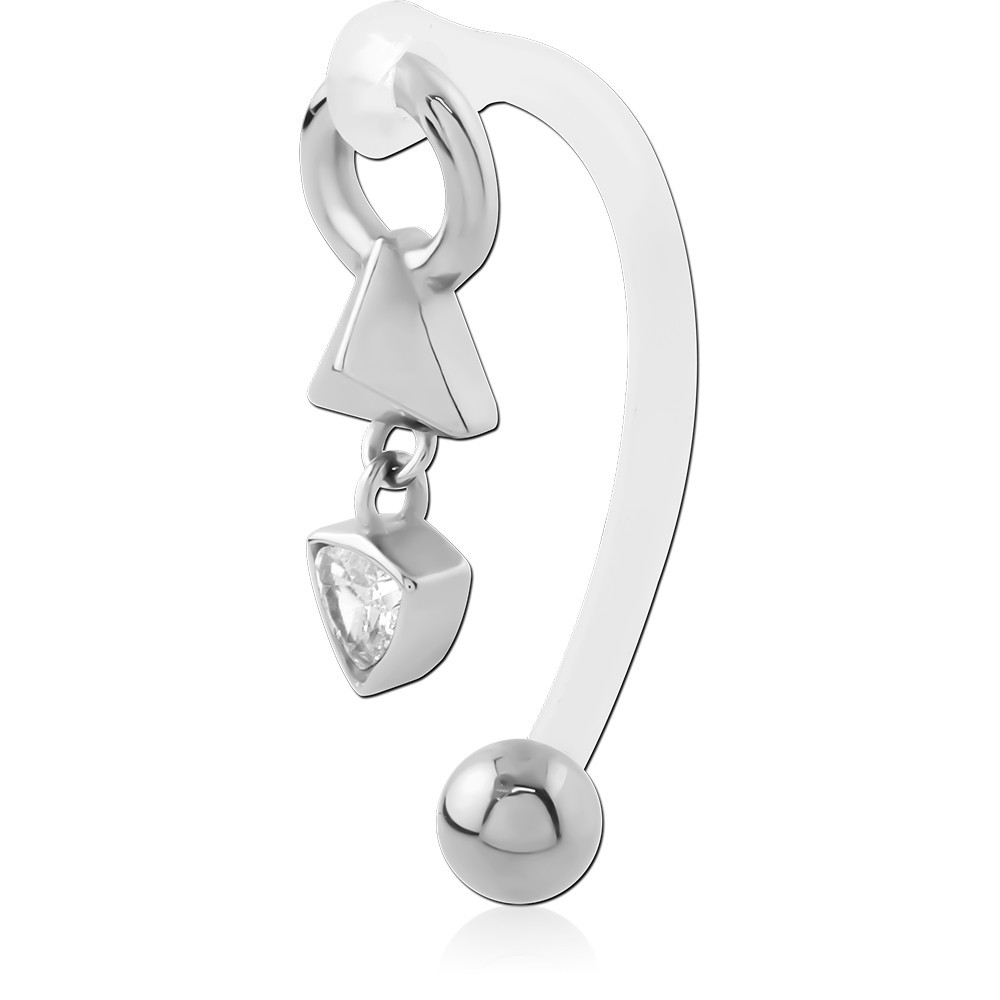 BIOFLEX VERTICAL HOOD BANANAS WITH SURGICAL STEEL CHARMS