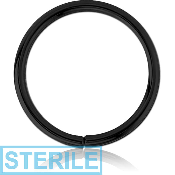 STERILE BLACK PVD COATED SURGICAL STEEL SEAMLESS RING