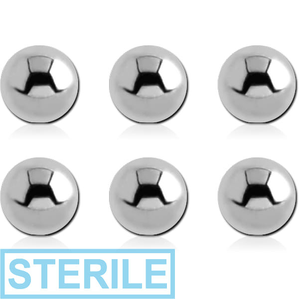 PACK OF 6 STERILE SURGICAL STEEL MICRO BALLS