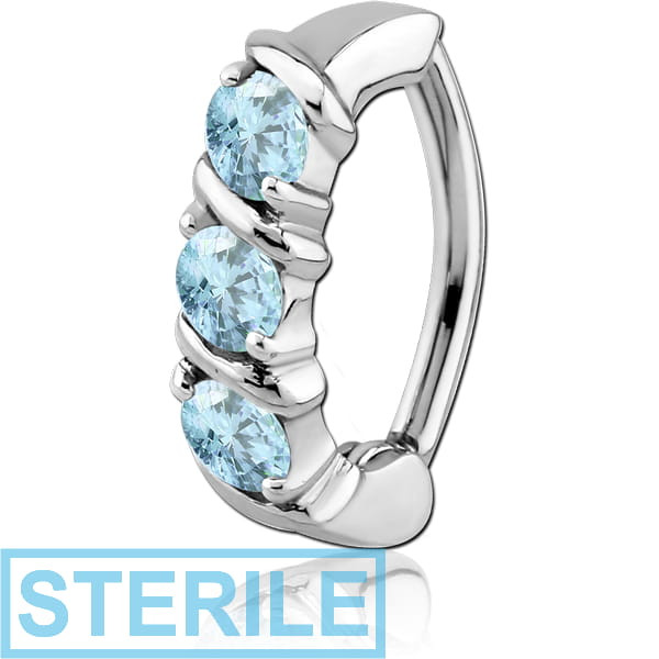 STERILE SURGICAL STEEL JEWELLED BELLY CLICKER