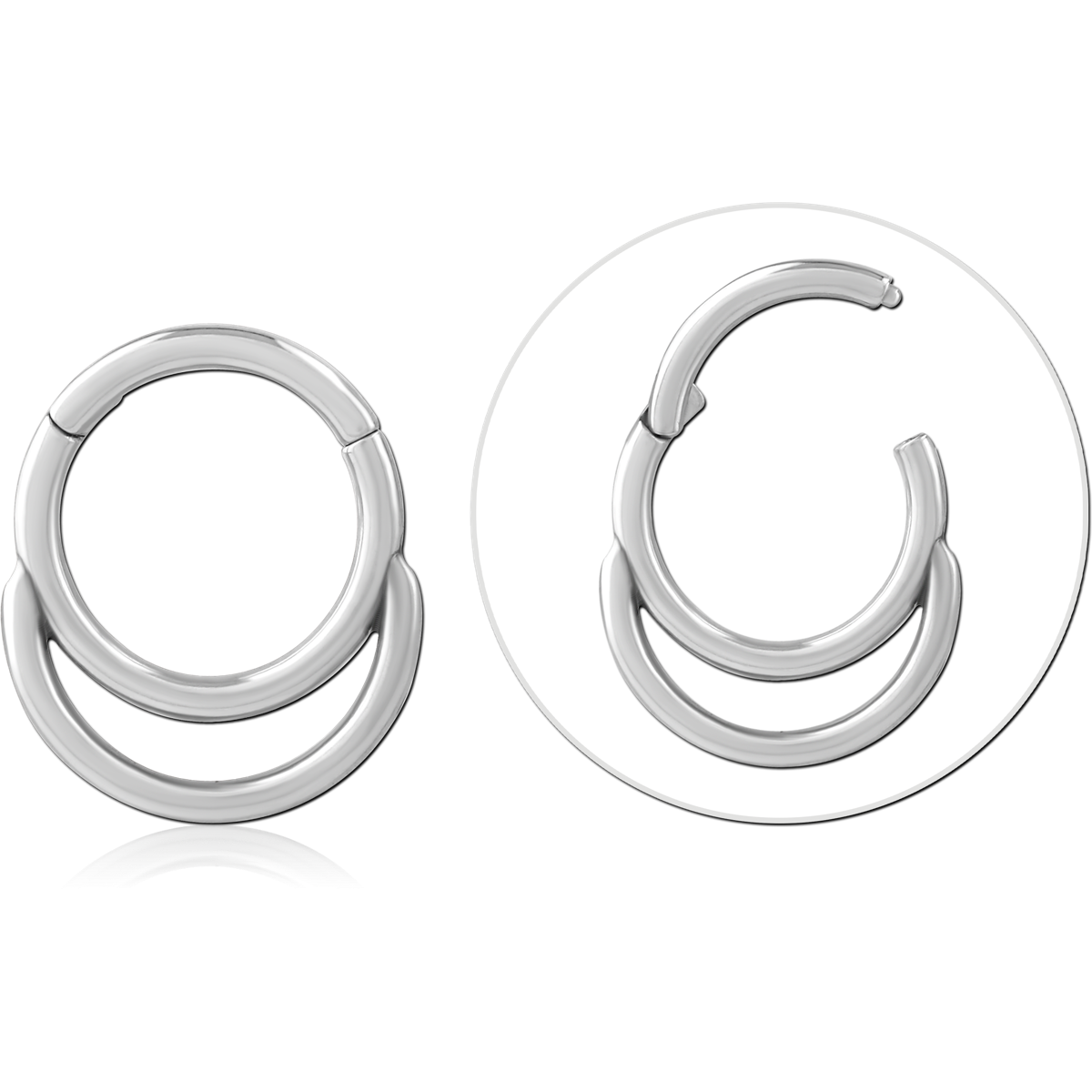 SURGICAL STEEL HINGED SEGMENT RING