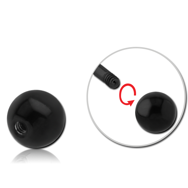 BLACK PVD COATED SURGICAL STEEL MICRO BALL