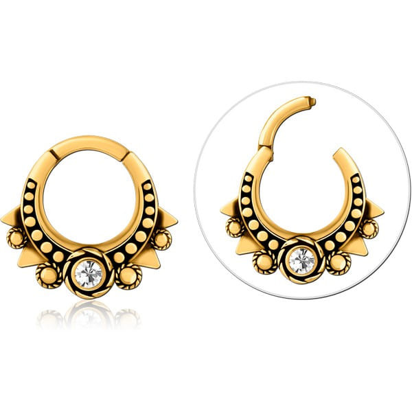 GOLD PVD COATED SURGICAL STEEL JEWELLED MULTI PURPOSE CLICKER