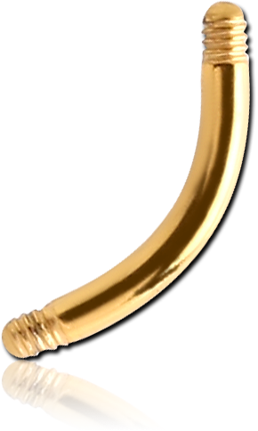 GOLD PVD COATED TITANIUM MICRO CURVED BARBELL PIN