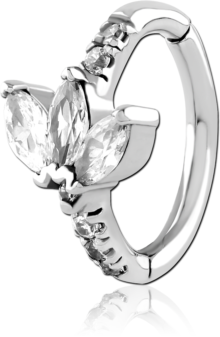 SURGICAL STEEL JEWELLED BELLY CLICKER