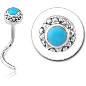 SURGICAL STEEL CURVED NOSE STUD - CIRCLE