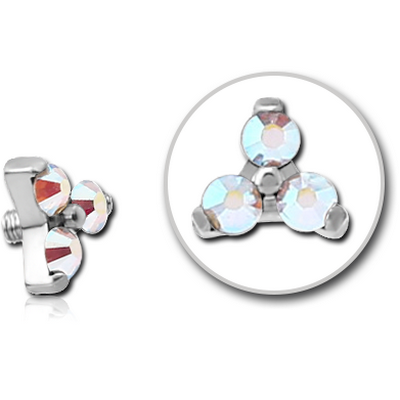 ANODISED TITANIUM MICRO JEWELLED ATTACHMENT FOR 1.2MM INTERNALLY THREADED PINS