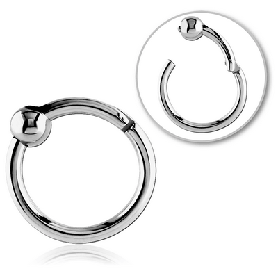 SURGICAL STEEL HINGED SEGMENT RING WITH BALL
