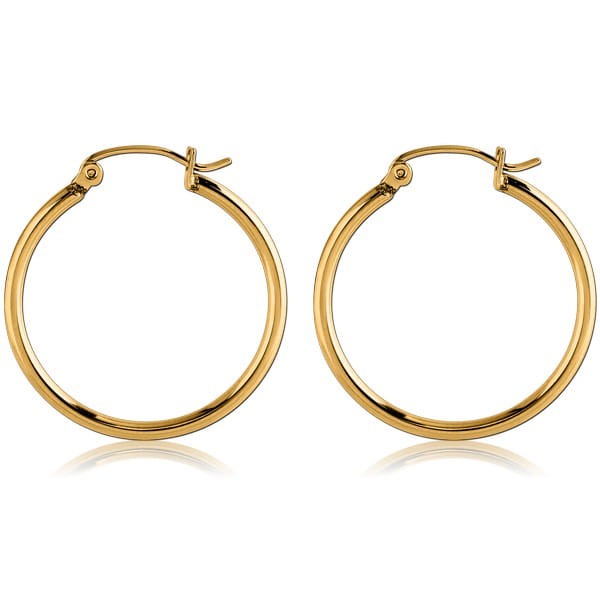 Gold wire store hoop earrings