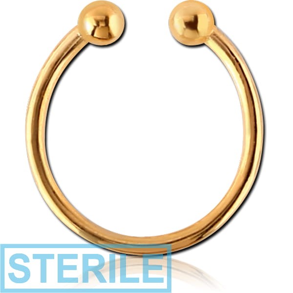 Gold surgical hot sale steel septum ring