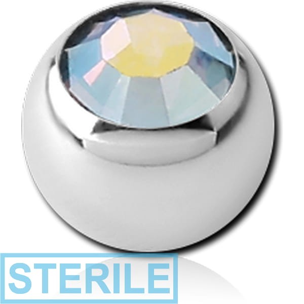 STERILE TITANIUM HIGH END CRYSTAL JEWELLED BALL