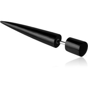 ORGANIC HORN FAKE PIERCING TRIBAL WITH STEEL INSERT
