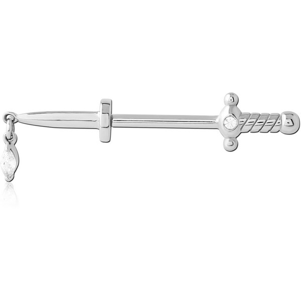 Surgical Steel Nipple Piercing Internal Threaded Bar With Moving