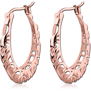 Rose gold surgical discount steel earrings