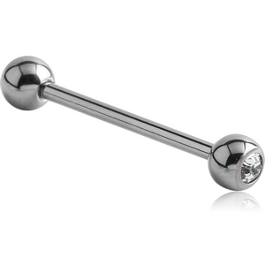 TITANIUM DOUBLE JEWELLED MICRO BARBELL
