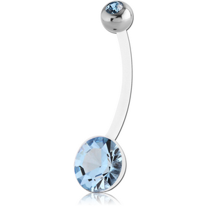 BIOFLEX JEWELLED CUP NAVEL BANANA WITH JEWELLED STEEL BALL