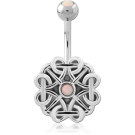SURGICAL STEEL JEWELLED NAVEL BANANA