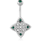 SURGICAL STEEL JEWELLED NAVEL BANANA