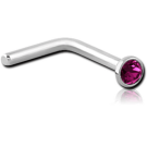 SURGICAL STEEL JEWELLED 90 DEGREE NOSE STUD