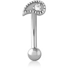 SURGICAL STEEL JEWELLED CURVED MICRO BARBELL