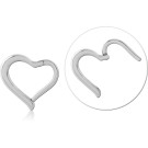 316L SURGICAL STEEL HINGED SEGMENT RING HEART SHAPE