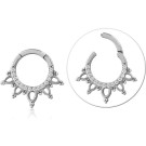 SURGICAL STEEL JEWELLED HINGED SEGMENT RING