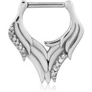 SURGICAL STEEL ROUND JEWELED HINGED SEPTUM CLICKER