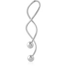 SURGICAL STEEL TWIST BARBELL WITH 3MM BALLS