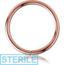 STERILE ROSE GOLD PVD COATED SURGICAL STEEL SEAMLESS RING