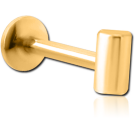 GOLD PVD COATED SURGICAL STEEL INTERNALLY THREADED MICRO LABRET - BAR