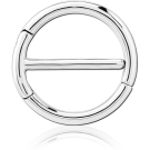 SURGICAL STEEL DOUBLE HINGED NIPPLE CLICKER RING