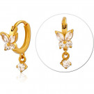 GOLD PVD COATED SURGICAL STEEL JEWELED MULTI PURPOSE CLICKER