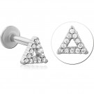 SURGICAL STEEL INTERNALLY THREADED JEWELED MICRO LABRET
