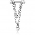 SURGICAL STEEL MICRO BARBELL WITH CHAIN