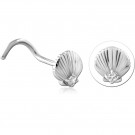SURGICAL STEEL CURVED JEWELED NOSE STUD