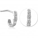 SURGICAL STEEL 90 DEGREE JEWELED WRAP AROUND NOSE STUD