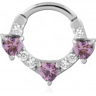 SURGICAL STEEL JEWELED HINGED SEPTUM CLICKER RING
