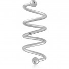 SURGICAL STEEL 4 TWIST SPIRAL WITH 3MM BALLS