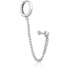 SURGICAL STEEL TRAGUS MICRO BARBELLS CHAIN LINKED