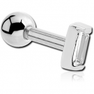 SURGICAL STEEL JEWELLED TRAGUS MICRO BARBELL - SQUARE
