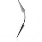 SURGICAL STEEL CURVED MICRO BARBELL WITH LONG CONES