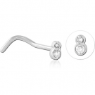 SURGICAL STEEL JEWELLED NOSE STUDS