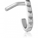SURGICAL STEEL 90 DEGREE WRAP AROUND NOSE STUD