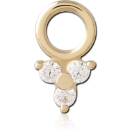 14K GOLD JEWELLED CHARM